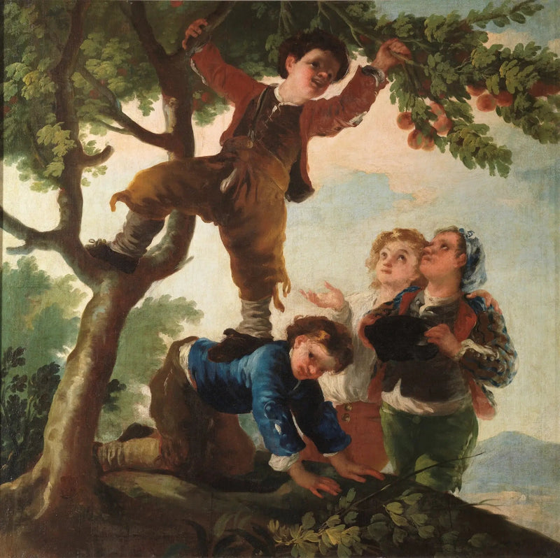 Gutter som plukker frukter - Francisco de Goya