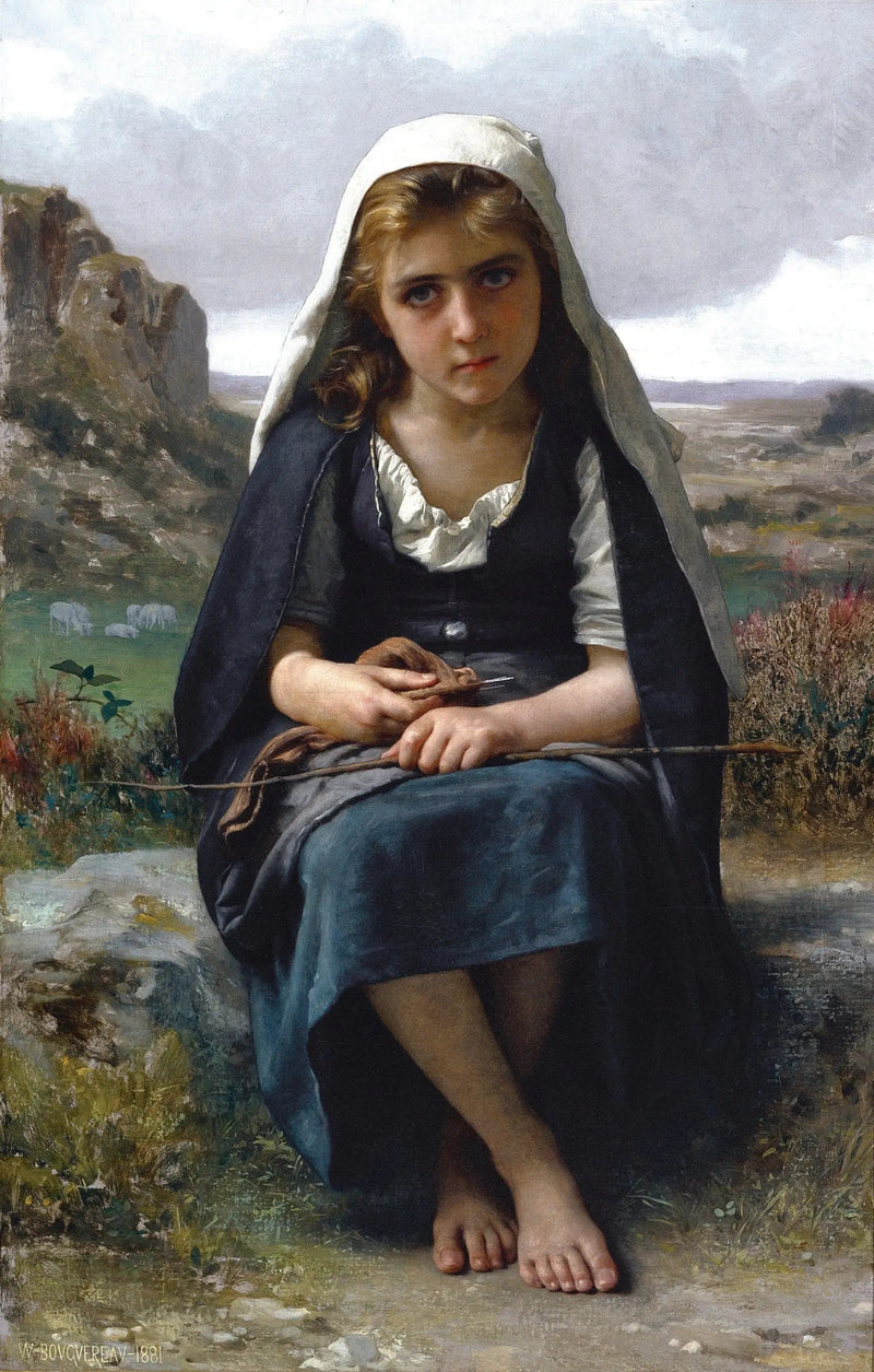 Hyrde av sauer - Bouguereau