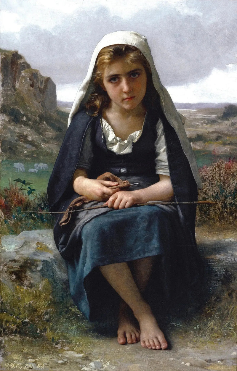 Hyrde av sauer - Bouguereau