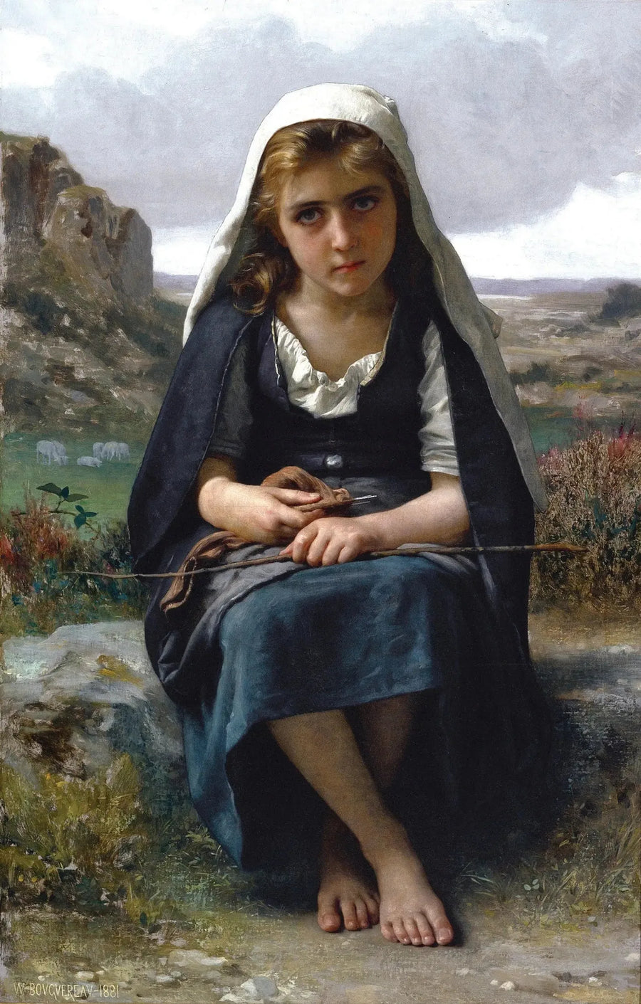 Hyrde av sauer - Bouguereau