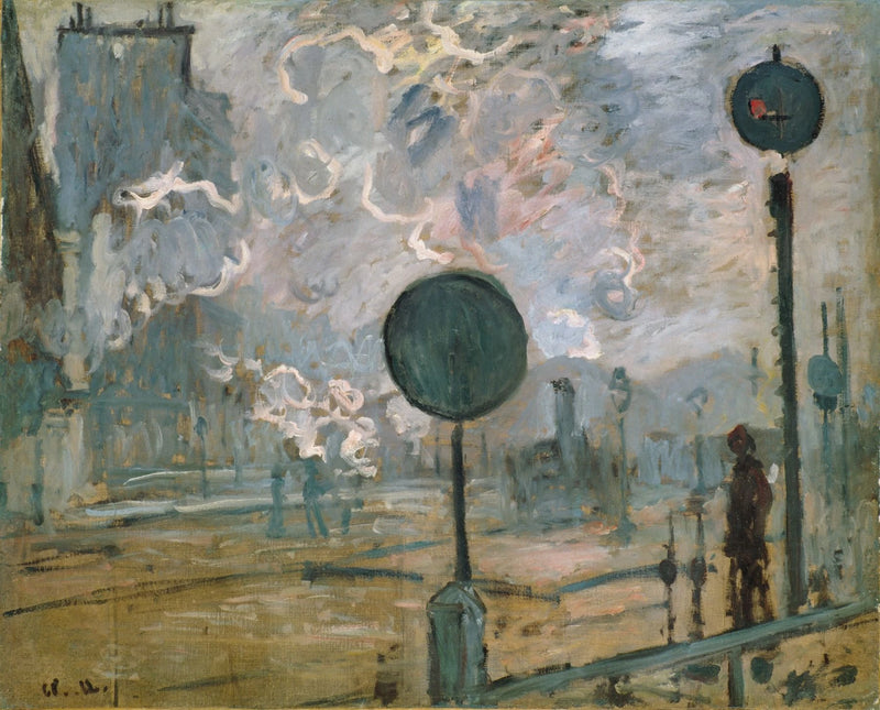 Saint-Lazare stasjon, signalene - Claude Monet
