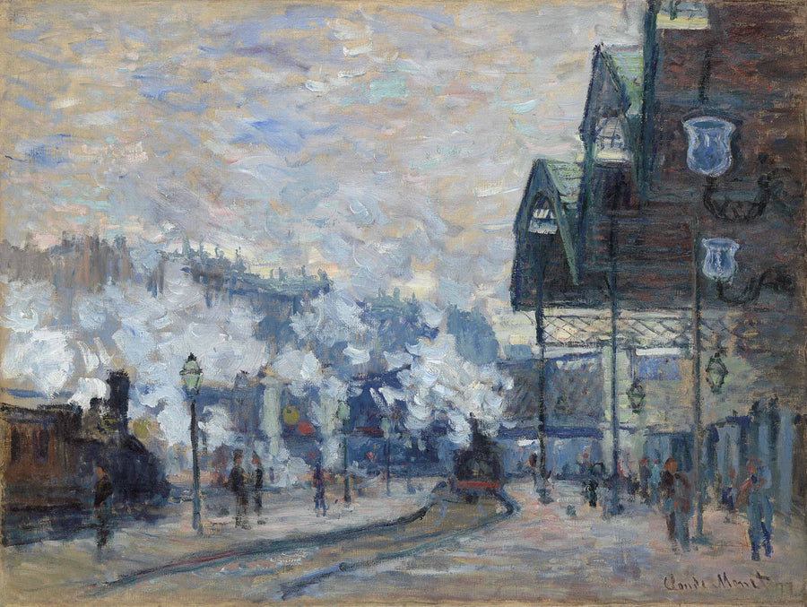 Gare Saint-Lazare, utvendig utsikt W446 - Claude Monet