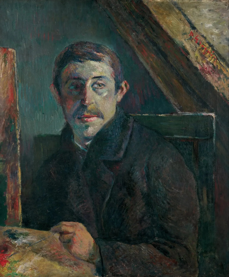 Gauguin foran sitt staffeli - Paul Gauguin