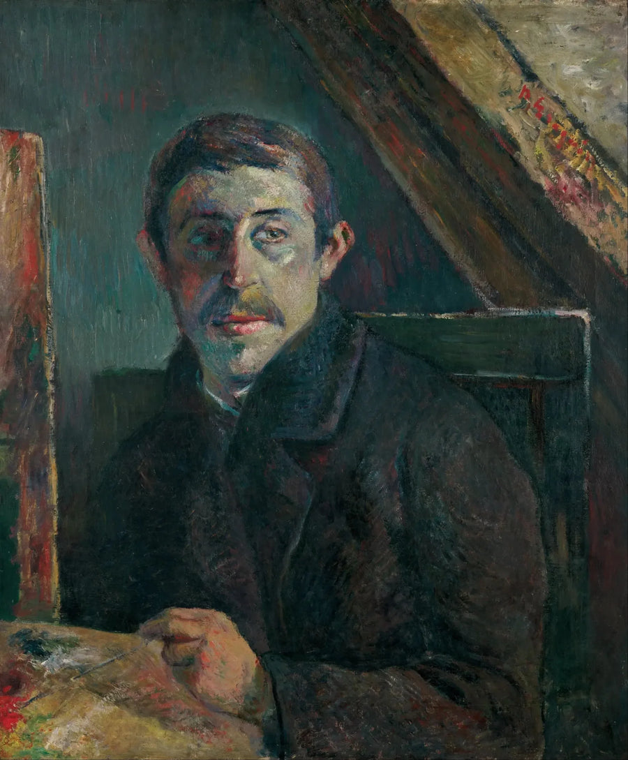 Gauguin foran sitt staffeli - Paul Gauguin