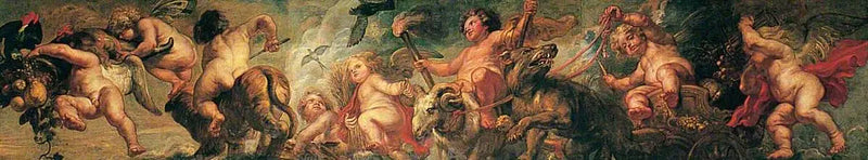Geni som leker med dyr - Peter Paul Rubens