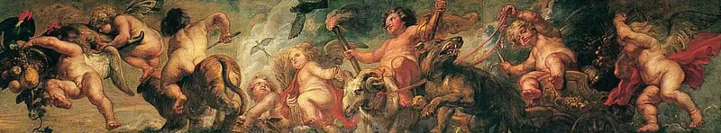 Geni som leker med dyr - Peter Paul Rubens