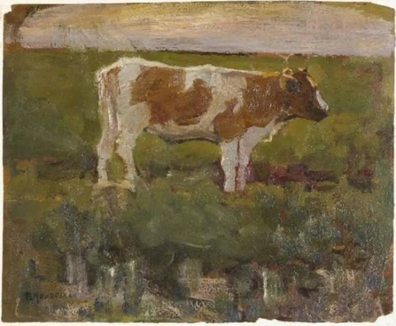 Brun og hvit kvige - Piet Mondrian