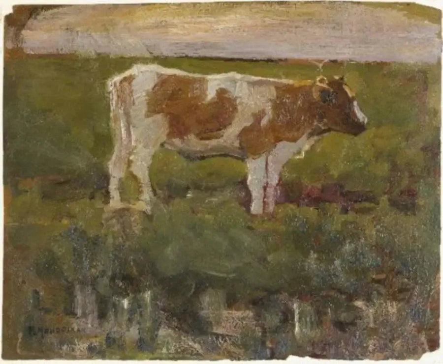 Brun og hvit kvige - Piet Mondrian