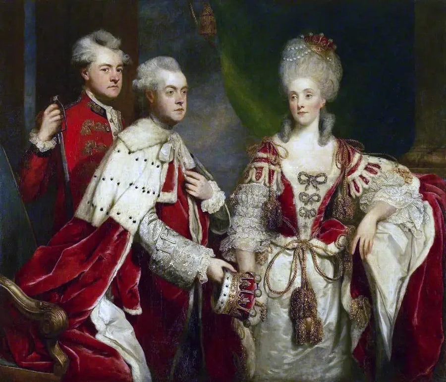 George, 2. greve av Harcourt, hans kone Elizabeth og hans bror William - Joshua Reynolds