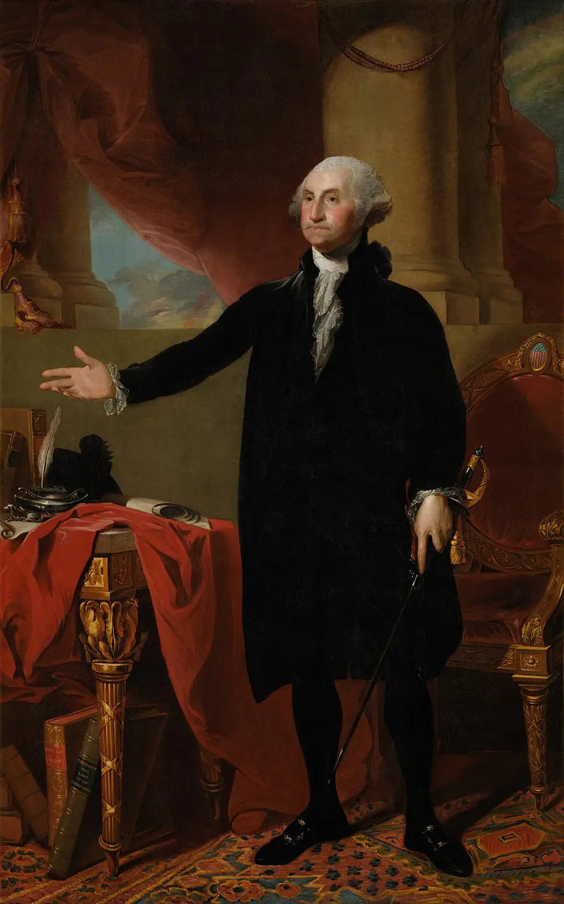 Reproduksjon av maleri av George Washington - Gilbert Stuart

Source:
George Washington - Gilbert Stuart