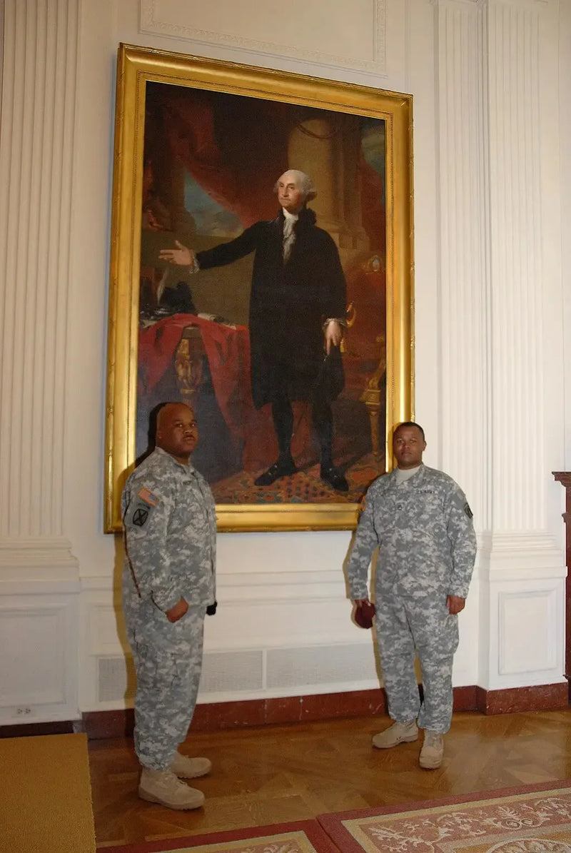 Reproduksjon av maleri av George Washington - Gilbert Stuart

Source:
George Washington - Gilbert Stuart