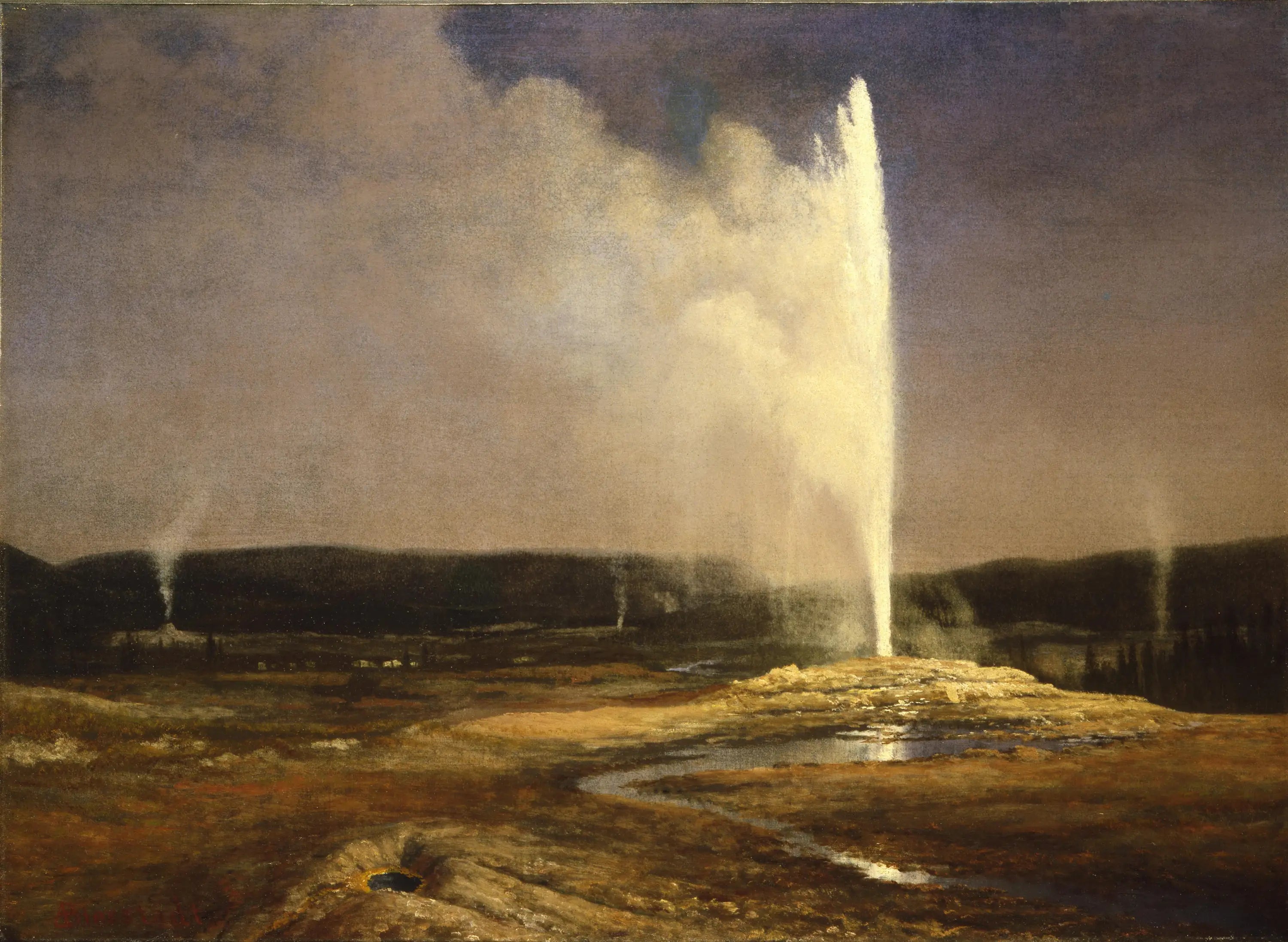 Geysers à Yellowstone - Albert Bierstadt - Alpha Reproduction