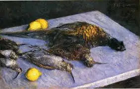 Fjærfe og sitroner - Gustave Caillebotte