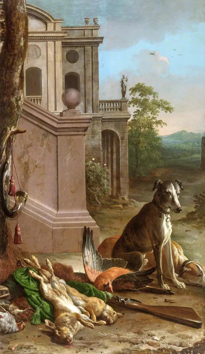 Dødt vilt i et landskap - Melchior de Hondecoeter