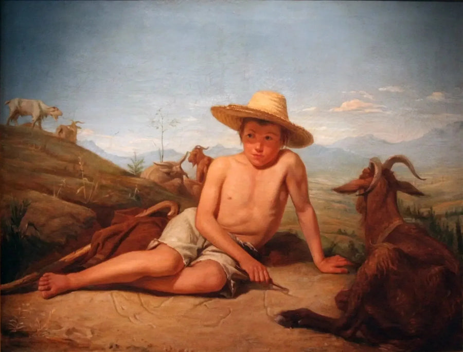 Giotto som passer på geitene - Léon Bonnat