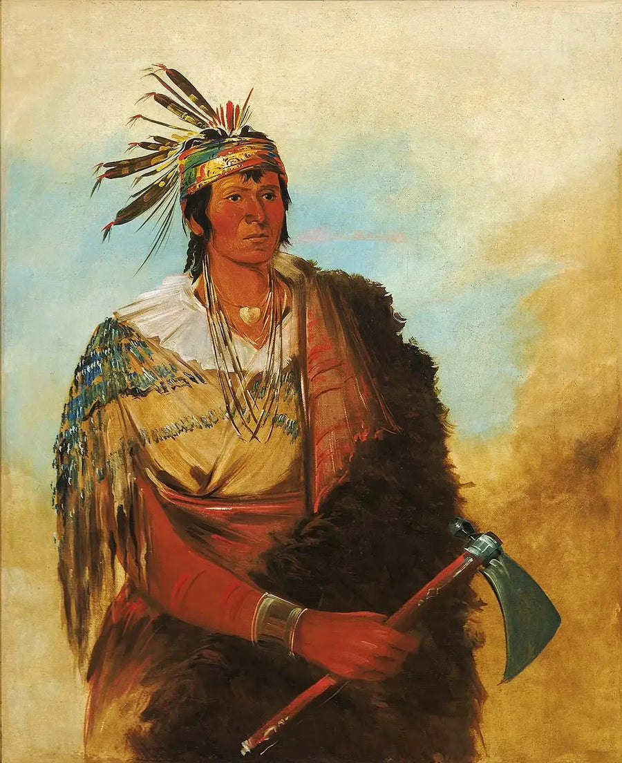 Go-to-ków-páh-ah, står alene, en dyktig og anerkjent mann - George Catlin

Source:
Go-to-ków-páh-ah, se tient seul, un brave distingué - George Catlin