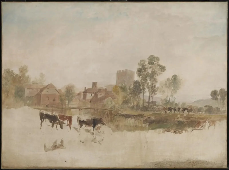 Goring Mill og Kirke - J. M. W. Turner
