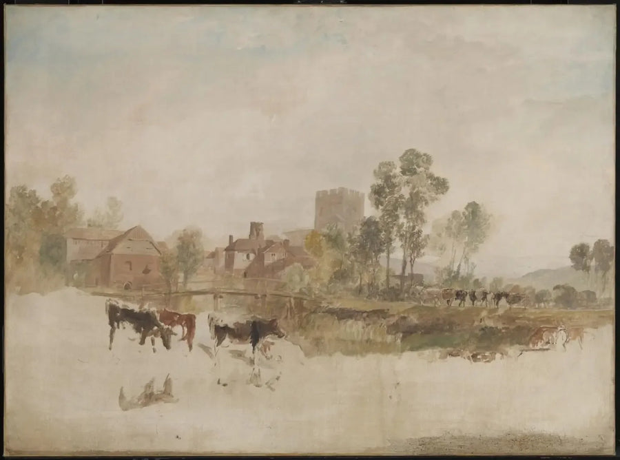 Goring Mill og Kirke - J. M. W. Turner