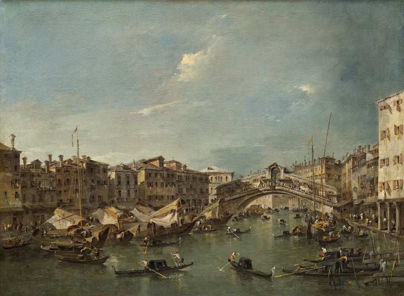 Grand Canal med Rialto-broen, Venezia - Francesco Guardi