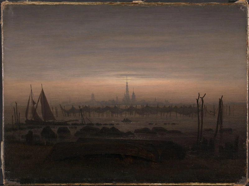 Greifswald i måneskinn - Caspar David Friedrich