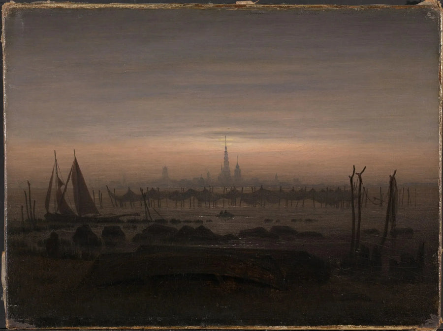 Greifswald i måneskinn - Caspar David Friedrich