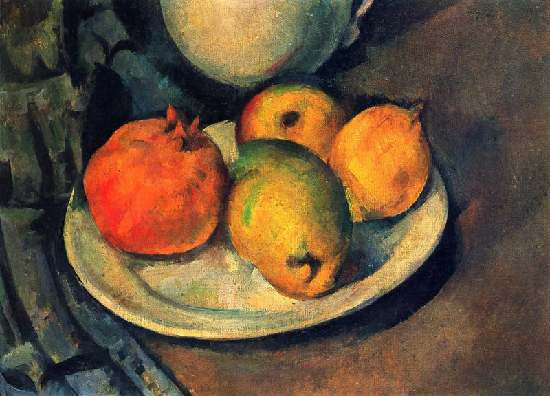 Granateple og pærer på en tallerken - Paul Cézanne