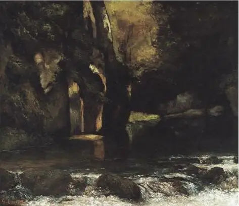 Svart brønnhule - Gustave Courbet