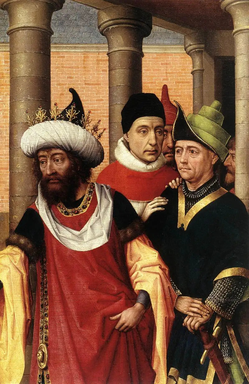 Gruppe av menn (fragment) - Rogier van der Weyden