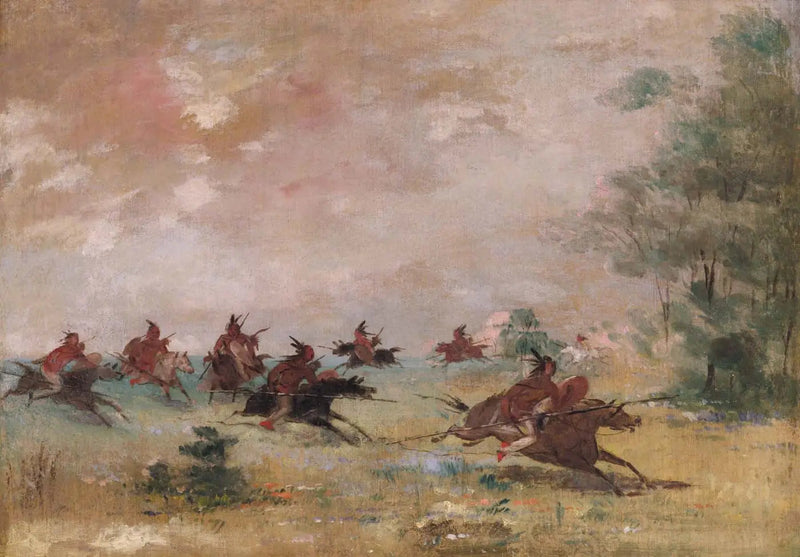 Comanche krigsgjeng, ridende på ville hester - George Catlin

Source:
Groupe de guerre comanche, monté sur des chevaux sauvages - George Catlin