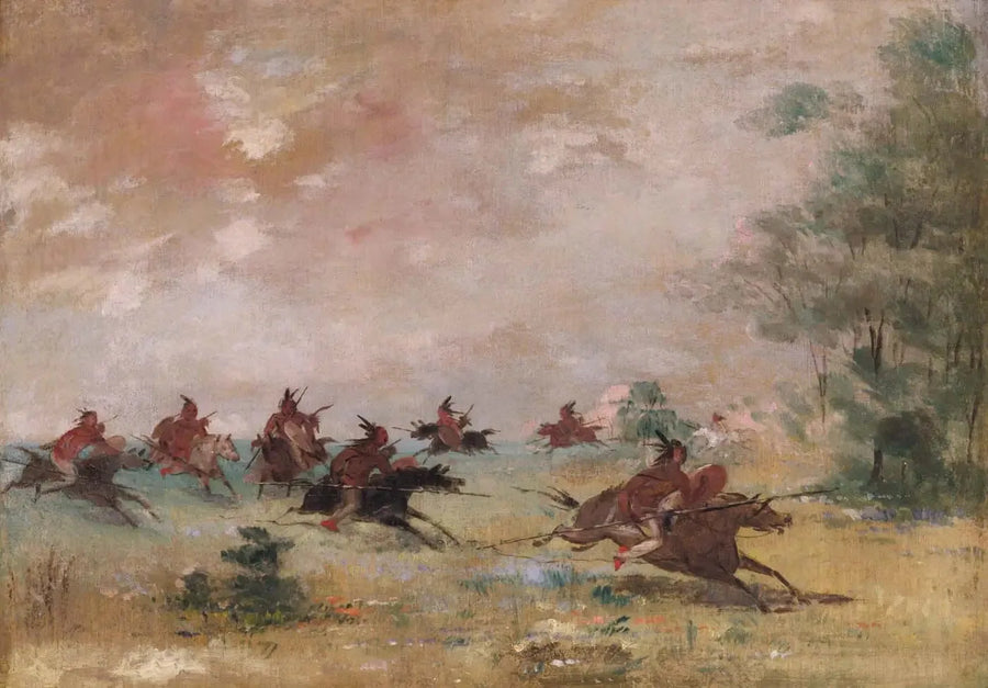 Comanche krigsgjeng, ridende på ville hester - George Catlin

Source:
Groupe de guerre comanche, monté sur des chevaux sauvages - George Catlin
