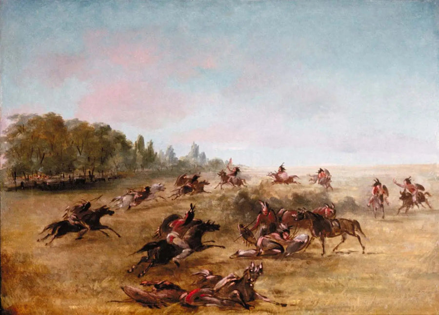 Krigsgruppe som beveger seg gjennom en kratt - George Catlin

Source:
Groupe de guerre monté parcourant un fourré - George Catlin