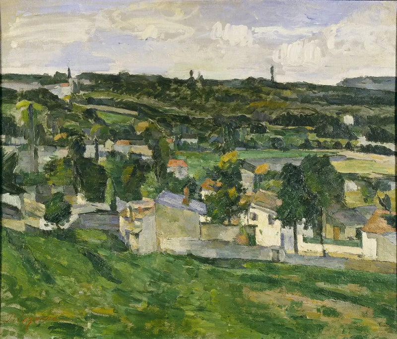 Gruppe av hus, landskap fra Île-de-France - Paul Cézanne