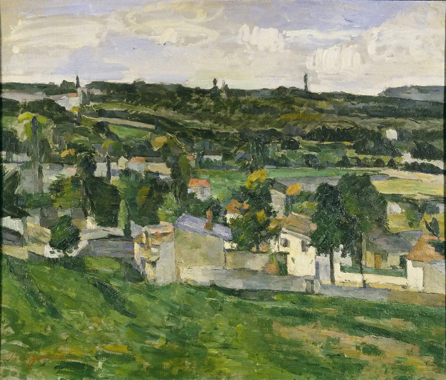 Gruppe av hus, landskap fra Île-de-France - Paul Cézanne