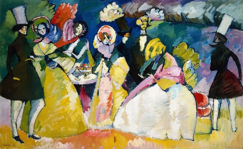 Gruppe i crinoline - Vassily Kandinsky