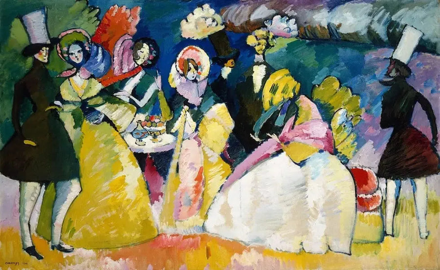 Gruppe i crinoline - Vassily Kandinsky