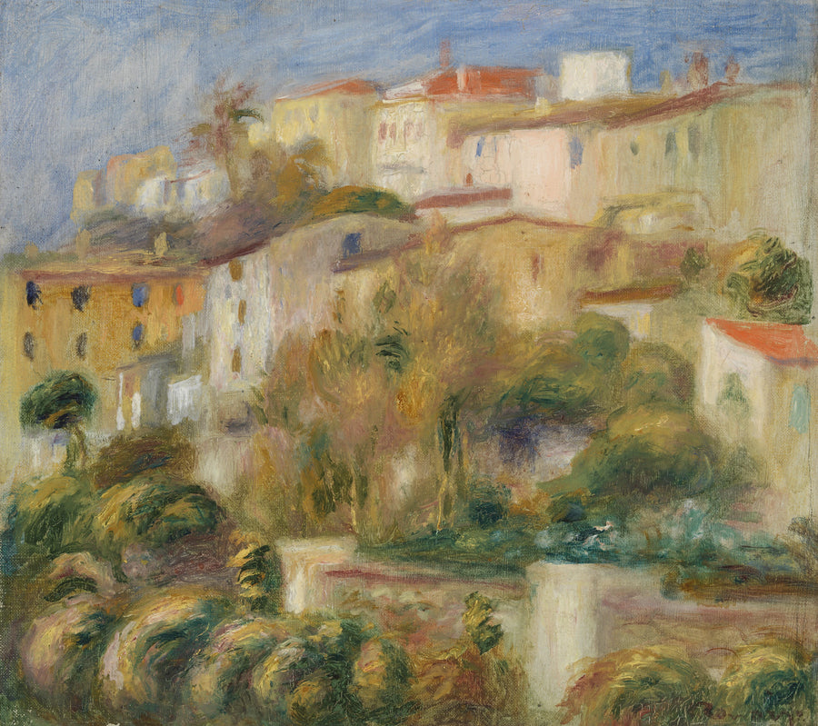 Hus på en bakke (Gruppe av hus på en skråning) - Pierre-Auguste Renoir