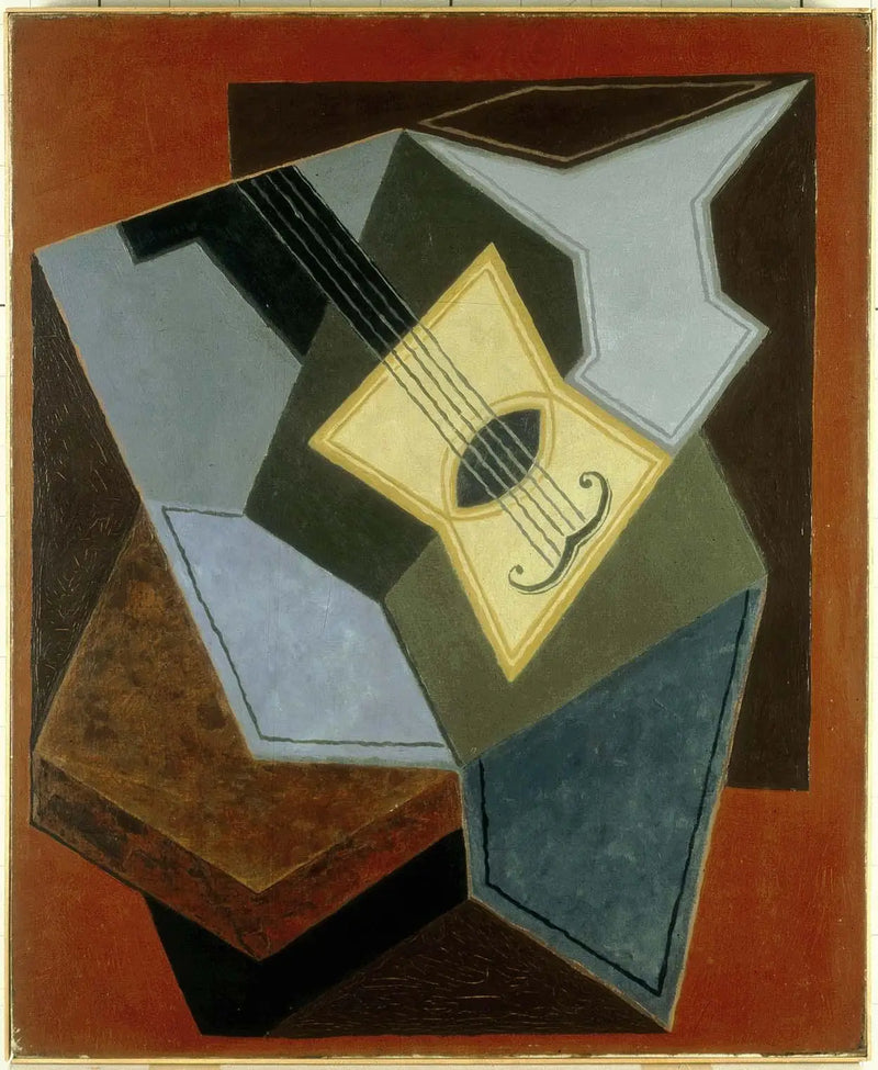 Gitar og fruktkutting - Juan Gris