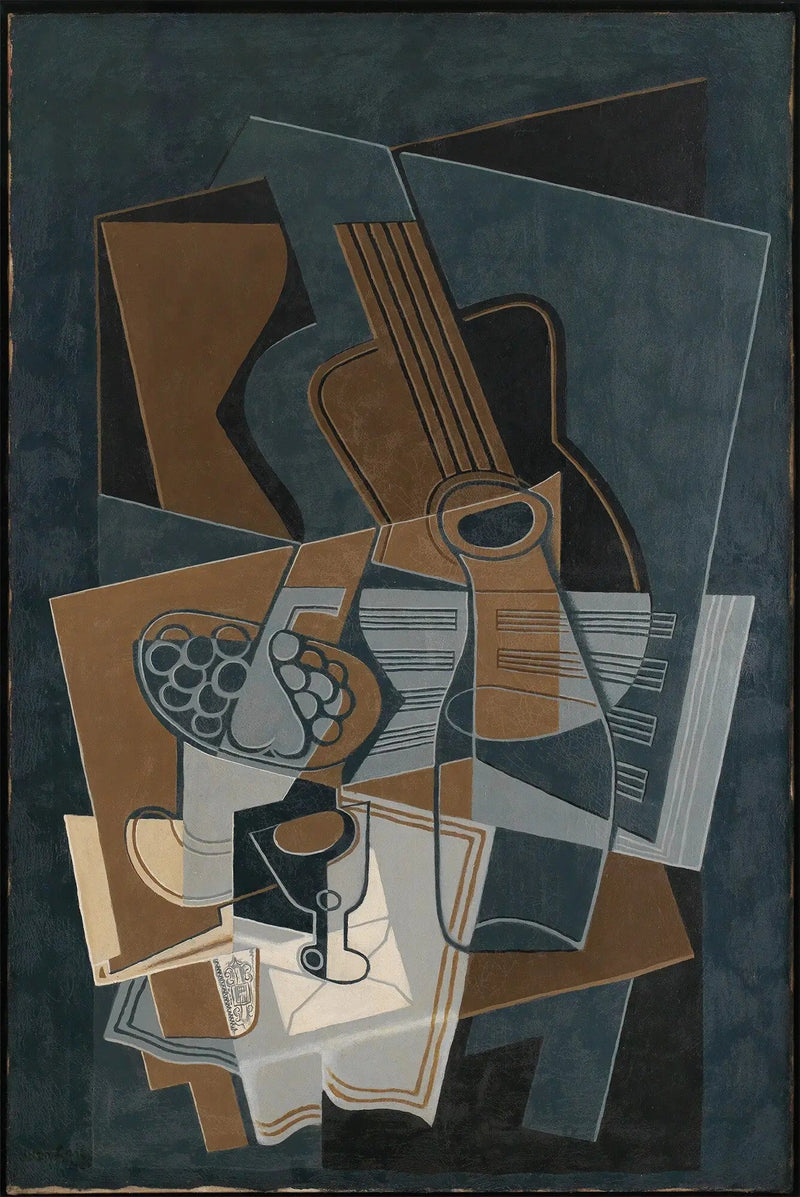 Gitar og flaske - Juan Gris