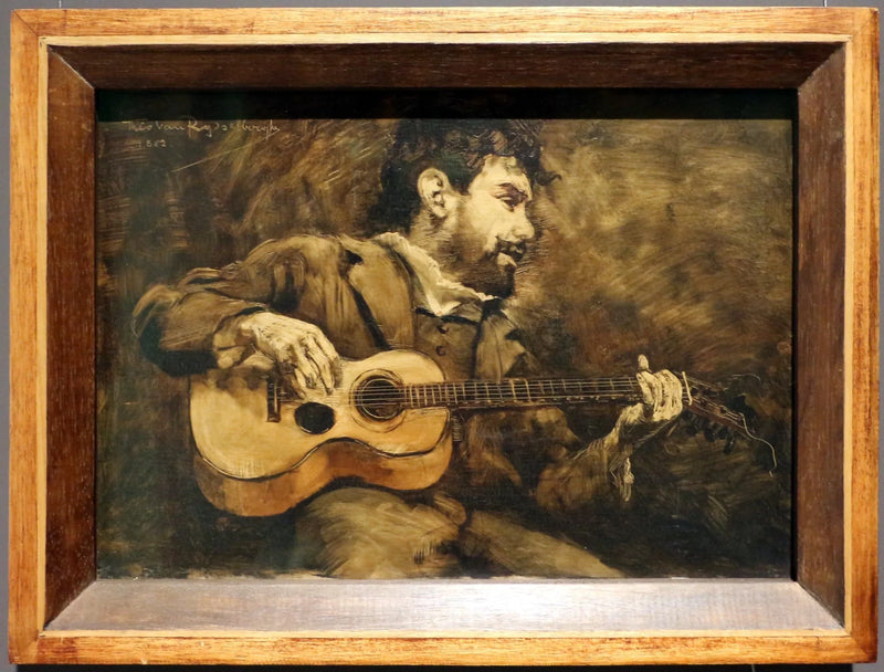 Gitarist - Portrett av den spanske maleren Darío de Regoyos - Théo van Rysselberghe