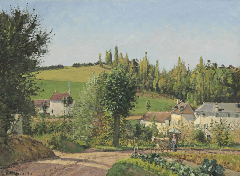 Hameau i nærheten av Pontoise - Camille Pissarro