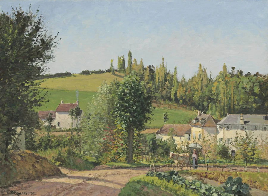 Hameau i nærheten av Pontoise - Camille Pissarro