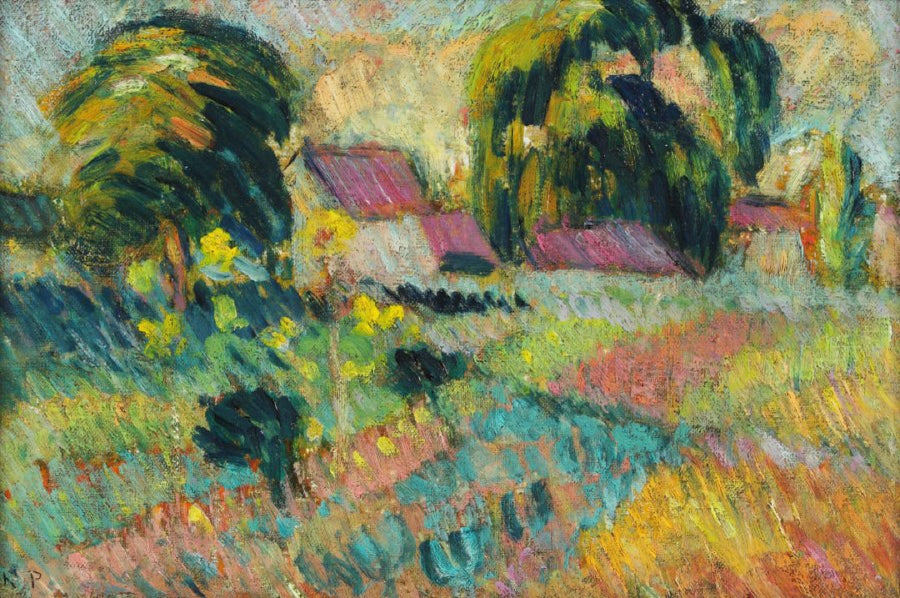 Hameau i nærheten av Rouen - Robert Antoine Pinchon