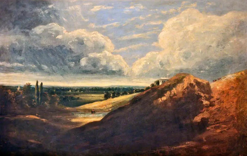 Hampstead Heath, Branch Hill-sjøen - John Constable