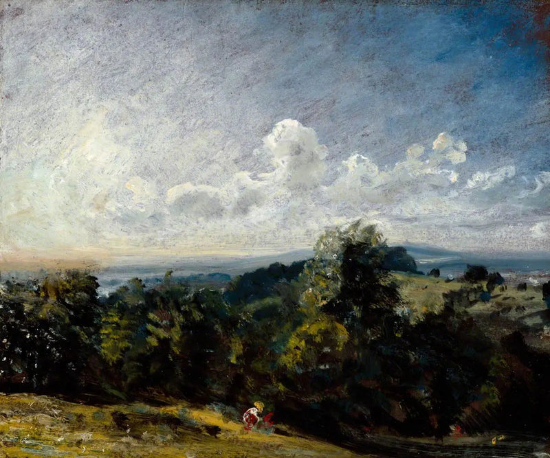 Hampstead Heath, utsikt mot vest i retning av Harrow I - John Constable