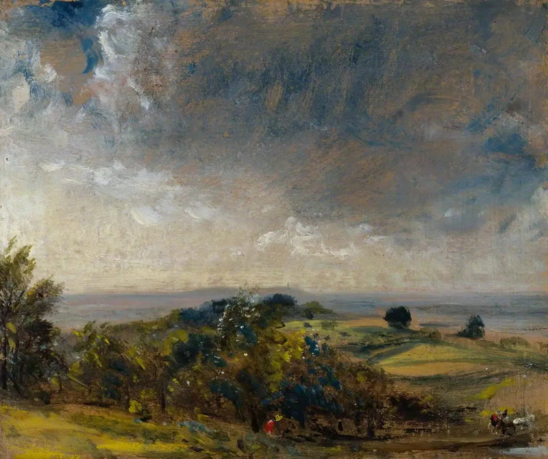 Hampstead Heath, utsikt mot vest i retning av Harrow II - John Constable