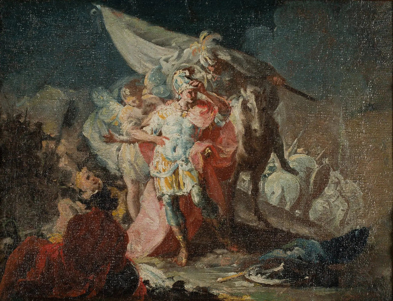 Hannibal den Erobreren som observerer Italia for første gang fra Alpene (skisse) - Francisco de Goya