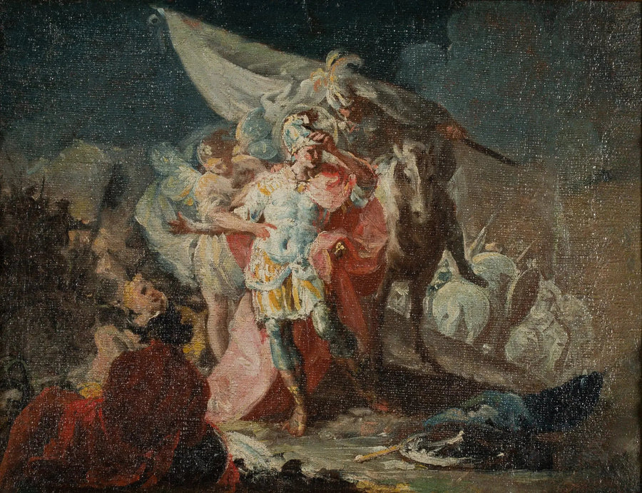 Hannibal den Erobreren som observerer Italia for første gang fra Alpene (skisse) - Francisco de Goya