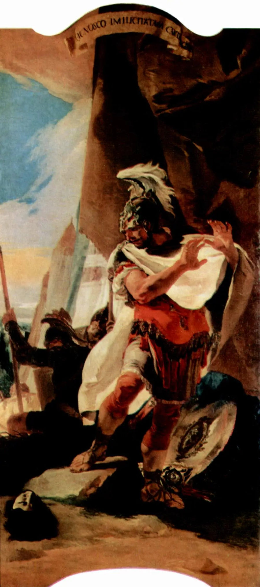 Hannibal gjenkjenner hodet til broren Hasdrubal - Giovanni Battista Tiepolo