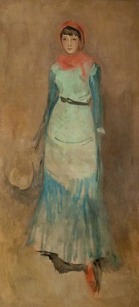 Harmoni i korall og blått: Miss Finch - James Abbott McNeill Whistler