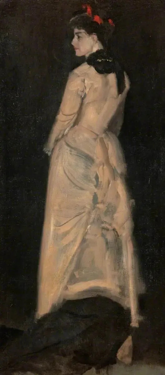 Harmoni i farge av hud og svart: Portrett av fru Louise Jopling 1877 (olje) - James Abbott McNeill Whistler